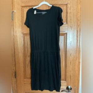 Women’s 32 degrees Cool Black Short-Sleeve Drawstring Waist Dress small